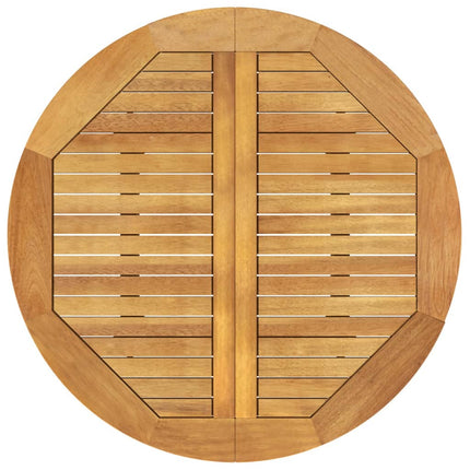 Tavolo da Giardino Ã˜85x75 cm in Legno Massello di Acacia