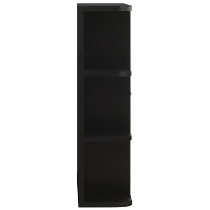 Armadietto a Specchio Nero 66x17x63 cm in MDF