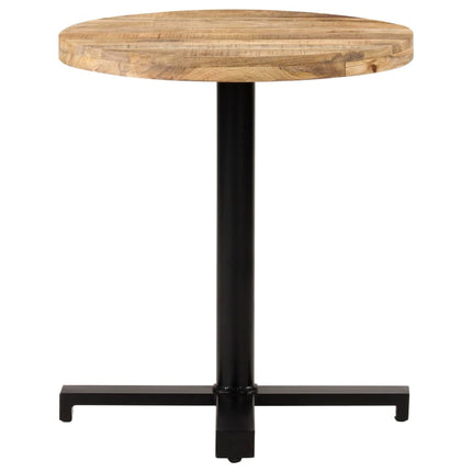 Tavolino da Bistrot Rotondo ÃƒËœ70x75 cm in Legno di Mango Grezzo