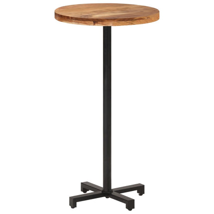 Tavolino da Bar Rotondo Ø60x110 cm in Legno Massello di Acacia