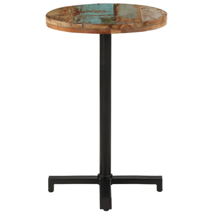 Tavolo da Bistrot Rotondo Ã˜50x75 cm Legno Massello di Recupero