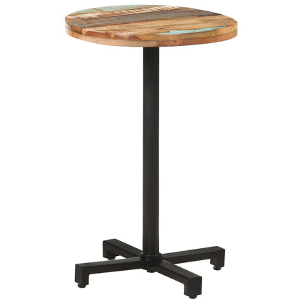 Tavolo da Bistrot Rotondo Ã˜50x75 cm Legno Massello di Recupero