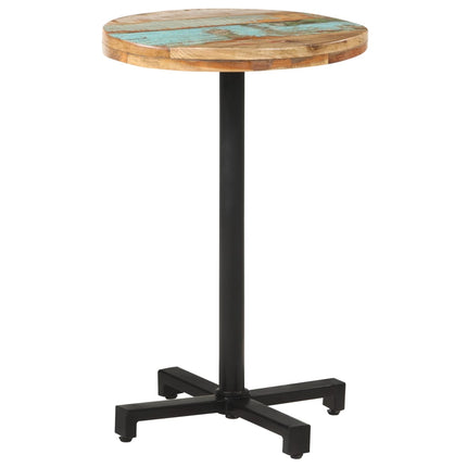 Tavolo da Bistrot Rotondo Ã˜50x75 cm Legno Massello di Recupero