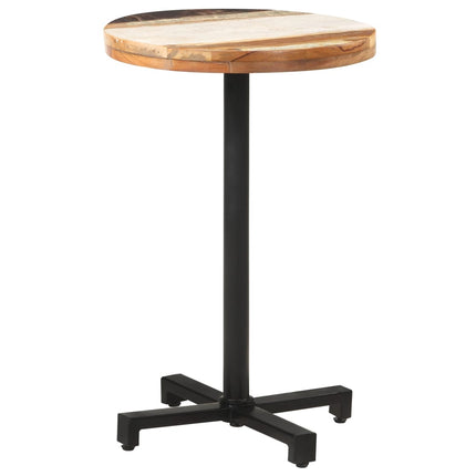 Tavolo da Bistrot Rotondo Ã˜50x75 cm Legno Massello di Recupero