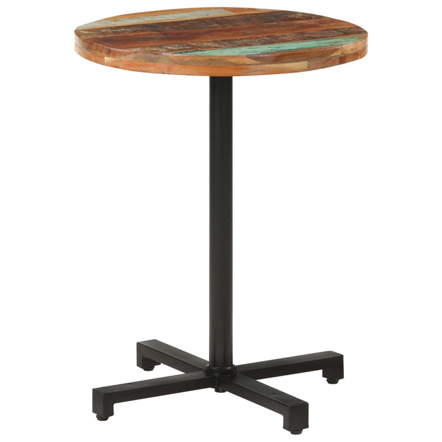 Tavolo da Bistrot Rotondo Ø60x75 cm Legno Massello di Recupero