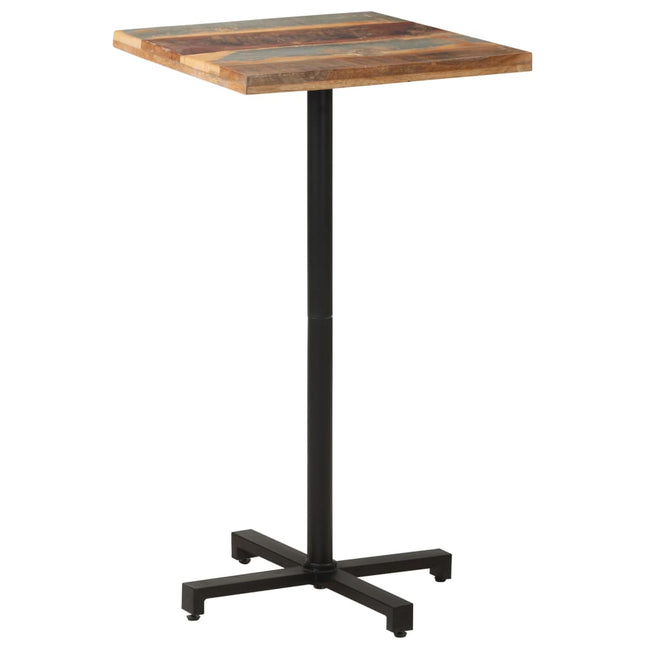 Tavolo da Bistrot Quadrato 60x60x110 cm in Massello di Recupero