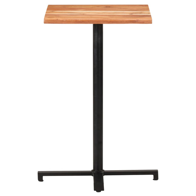 Tavolino da Bar con Bordi Spigoli Vivi 50x50x110cm Legno Acacia