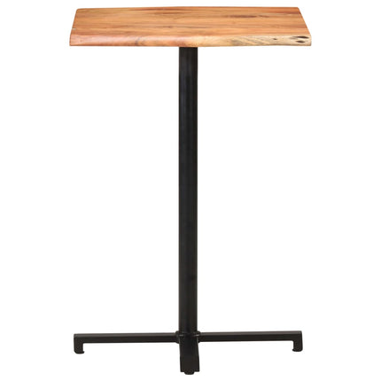 Tavolino da Bar con Bordi Spigoli Vivi 60x60x110cm Legno Acacia