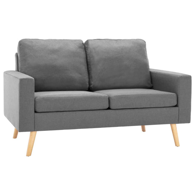 Set di Divani 2 pz in Tessuto Grigio Chiaro
