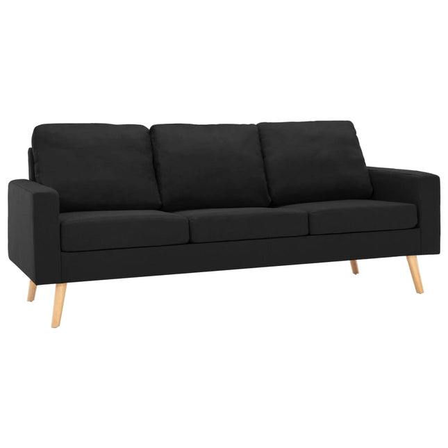 Set Divani 3 pz in Tessuto Nero