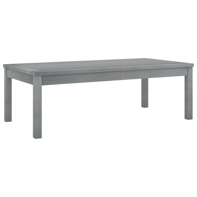 Tavolino da CaffÃƒÂ¨ 100x50x33 cm Grigio Legno Massello di Acacia