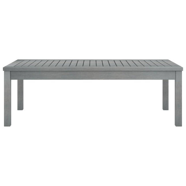 Tavolino da CaffÃƒÂ¨ 100x50x33 cm Grigio Legno Massello di Acacia
