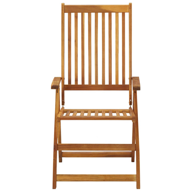 Sedie Reclinabili da Giardino 2 pz in Legno Massello di Acacia