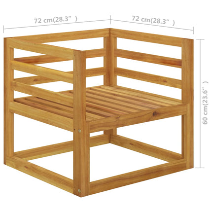 Sedia da Giardino con Cuscini Grigio Scuro Massello di Acacia