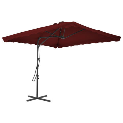 Ombrellone con Palo in Acciaio Rosso BordÃƒÂ² 250x250x230 cm