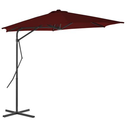 Ombrellone con Palo in Acciaio Rosso BordÃƒÂ² 300x230 cm