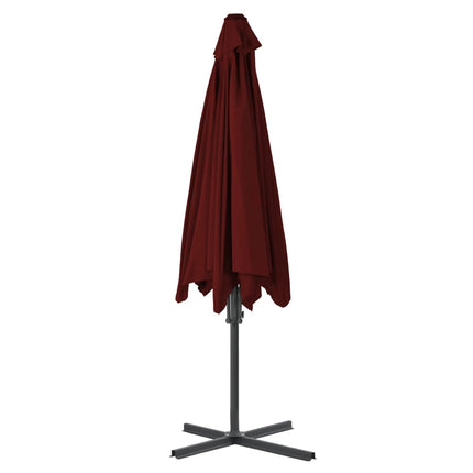 Ombrellone con Palo in Acciaio Rosso BordÃƒÂ² 300x230 cm