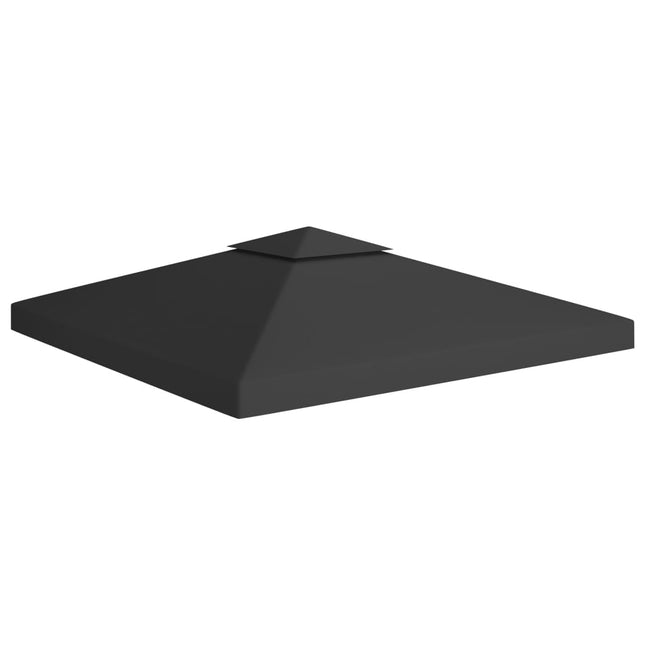 Copertura Superiore per Gazebo a 2 Strati 310 g/mÃ‚Â² 3x3 m Nera