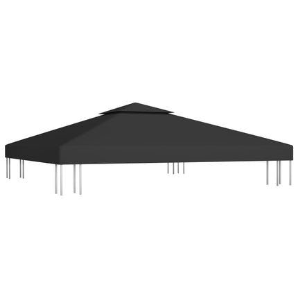 Copertura Superiore per Gazebo a 2 Strati 310 g/mÃ‚Â² 3x3 m Nera