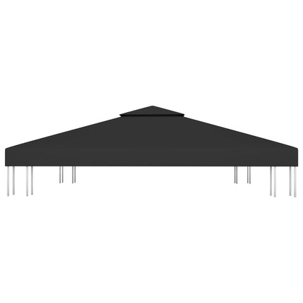 Copertura Superiore per Gazebo a 2 Strati 310 g/mÃ‚Â² 3x3 m Nera