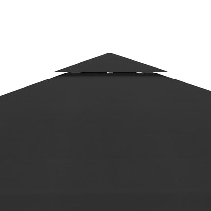 Copertura Superiore per Gazebo a 2 Strati 310 g/mÃ‚Â² 3x3 m Nera