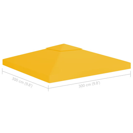 Copertura Superiore per Gazebo a 2 Strati 310 g/mÃ‚Â² 3x3 m Gialla