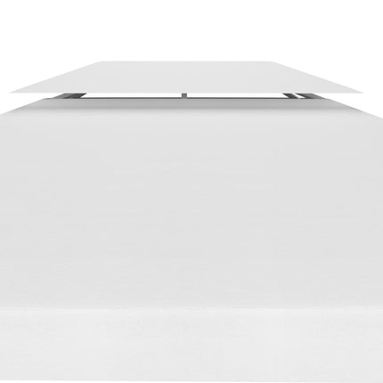 Copertura Superiore per Gazebo a 2 Strati 310 g/mÃ‚Â² 3x3 m Bianca