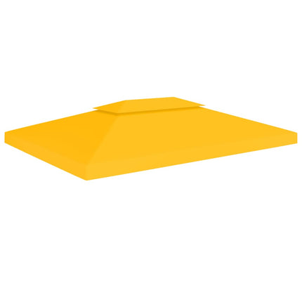 Copertura Superiore per Gazebo a 2 Strati 310 g/mÂ² 4x3 m Gialla