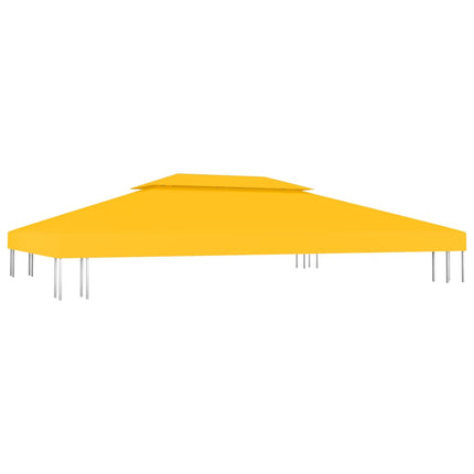 Copertura Superiore per Gazebo a 2 Strati 310 g/mÂ² 4x3 m Gialla