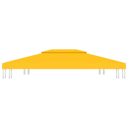 Copertura Superiore per Gazebo a 2 Strati 310 g/mÂ² 4x3 m Gialla