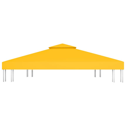 Copertura Superiore per Gazebo a 2 Strati 310 g/mÂ² 4x3 m Gialla