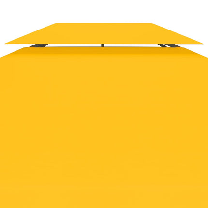 Copertura Superiore per Gazebo a 2 Strati 310 g/mÂ² 4x3 m Gialla