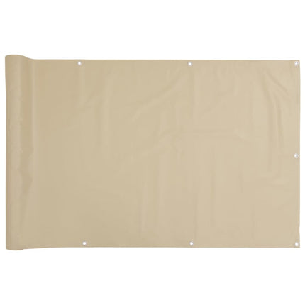 Paravento da Balcone Beige 75x300 cm in Tessuto Oxford
