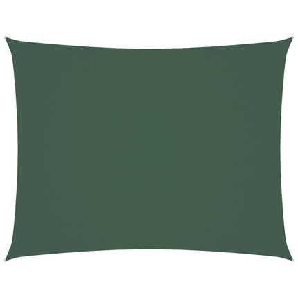 Parasole a Vela Oxford Rettangolare 3x4,5 m Verde Scuro