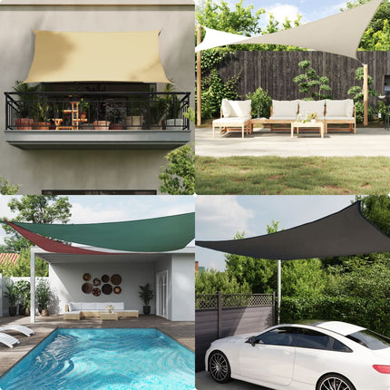 Parasole a Vela Oxford Triangolare 3x4x5 m Marrone