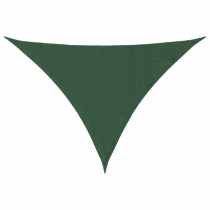 Parasole a Vela Oxford Triangolare 5x7x7 m Verde Scuro