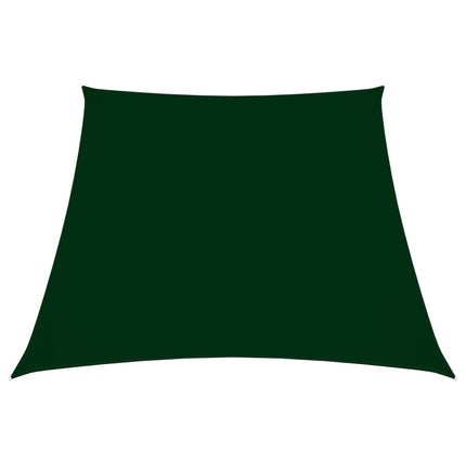 Parasole a Vela in Tela Oxford a Trapezio 3/5x4 m Verde Scuro