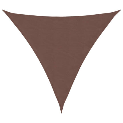 Parasole a Vela in Tessuto Oxford Triangolare 5x5x5 m Marrone