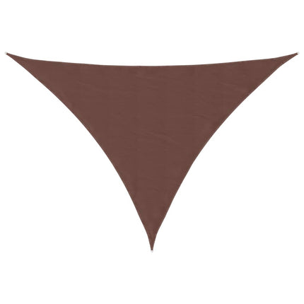 Parasole a Vela Oxford Triangolare 5x6x6 m Marrone