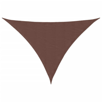 Parasole a Vela Oxford Triangolare 5x7x7 m Marrone