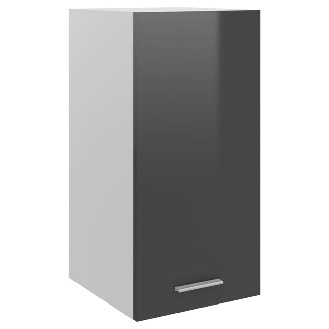 Mobile Pensile Grigio Lucido 29,5x31x60 cm in Legno Multistrato