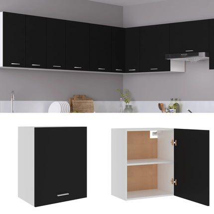 Mobile Pensile Nero 50x31x60 cm in Legno Multistrato
