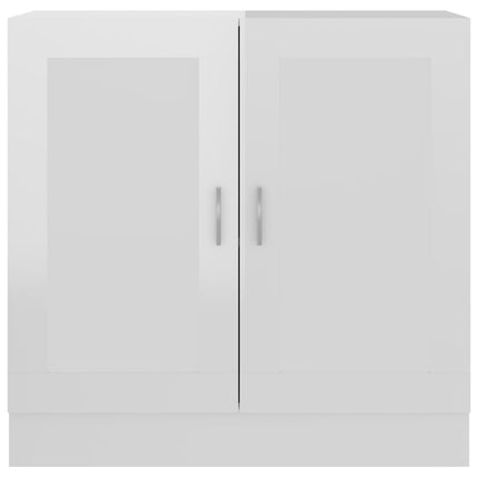 Libreria Bianco Lucido 82,5x30,5x80 cm in Legno Multistrato