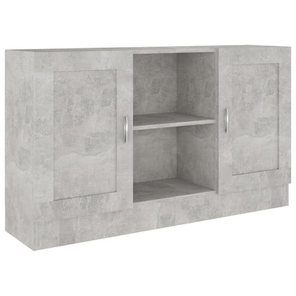 Credenza Grigio Cemento 120x30,5x70 cm in Legno Multistrato