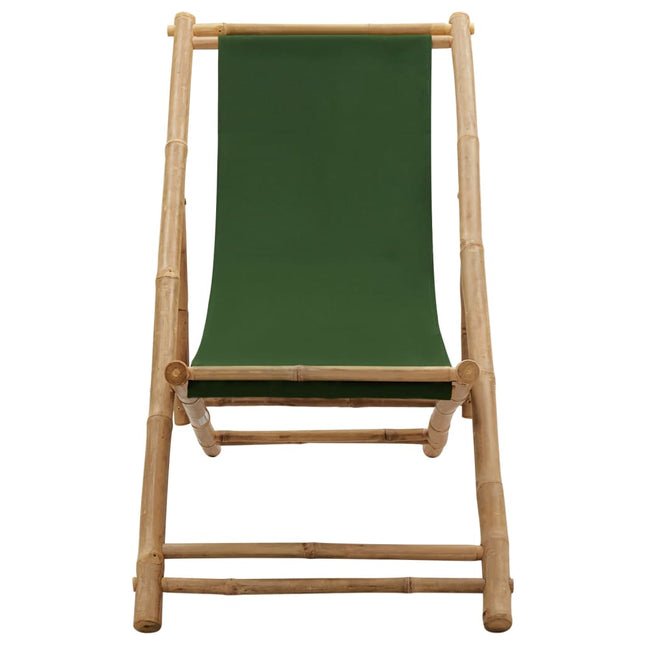 Sedia a Sdraio in BambÃƒÂ¹ e Tela Verde