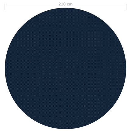 Pellicola Galleggiante Solare PE per Piscina 210 cm Nero e Blu