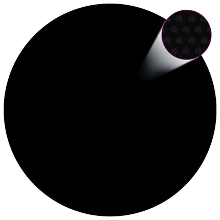Pellicola Galleggiante Solare PE per Piscina 356 cm Nero e Blu