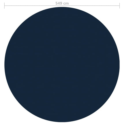 Pellicola Galleggiante Solare PE per Piscina 549 cm Nero e Blu