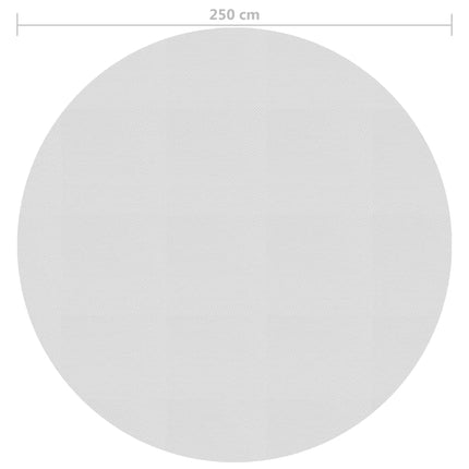 Pellicola Galleggiante Solare PE Piscina 250 cm Grigia