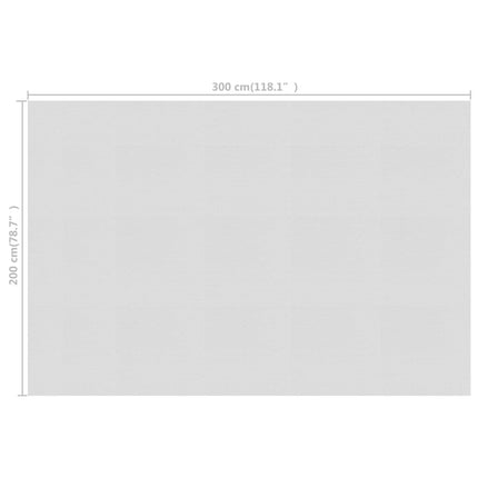 Pellicola Galleggiante Solare PE Piscina 300x200 cm Grigia